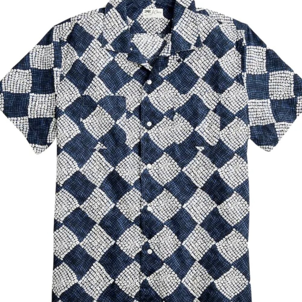 J.Crew slub cotton camp-collar shirt Blue Medium